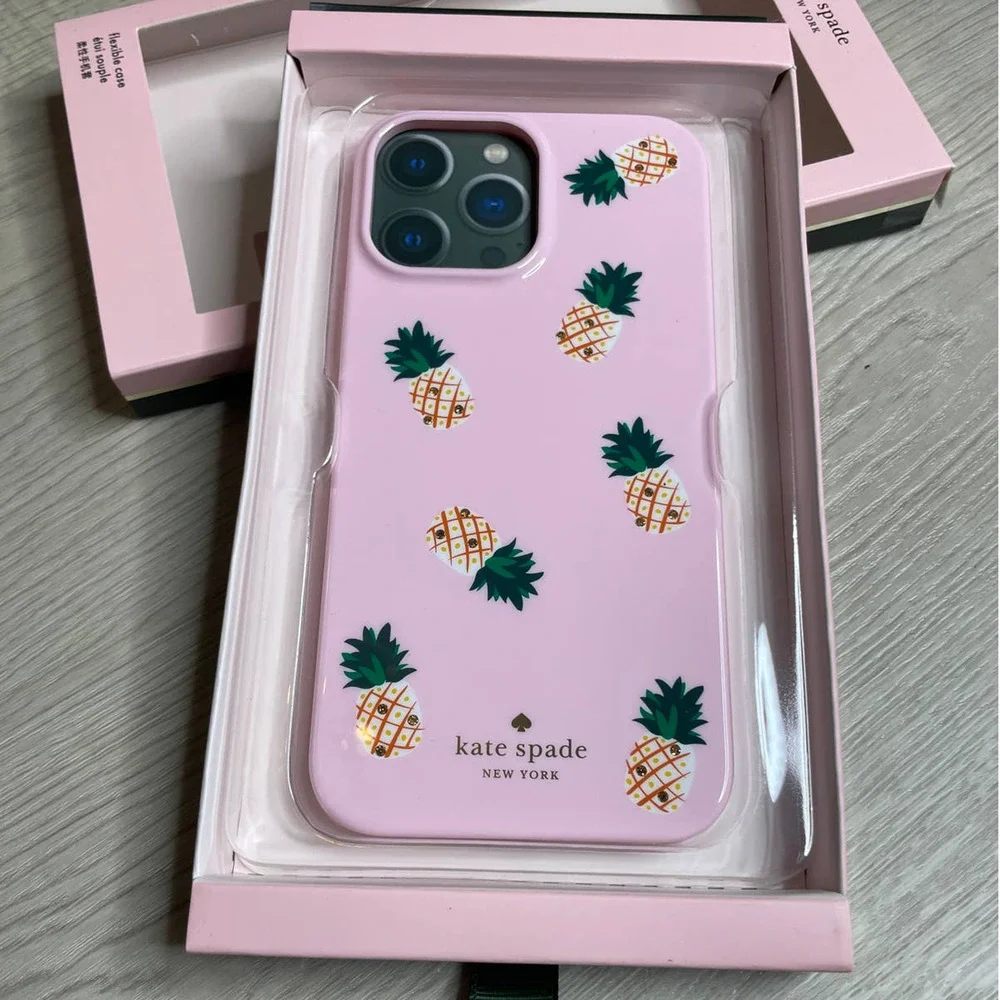 Kate Spade Jeweled Pineapple  Pink Iphone 13 PRO MAX case